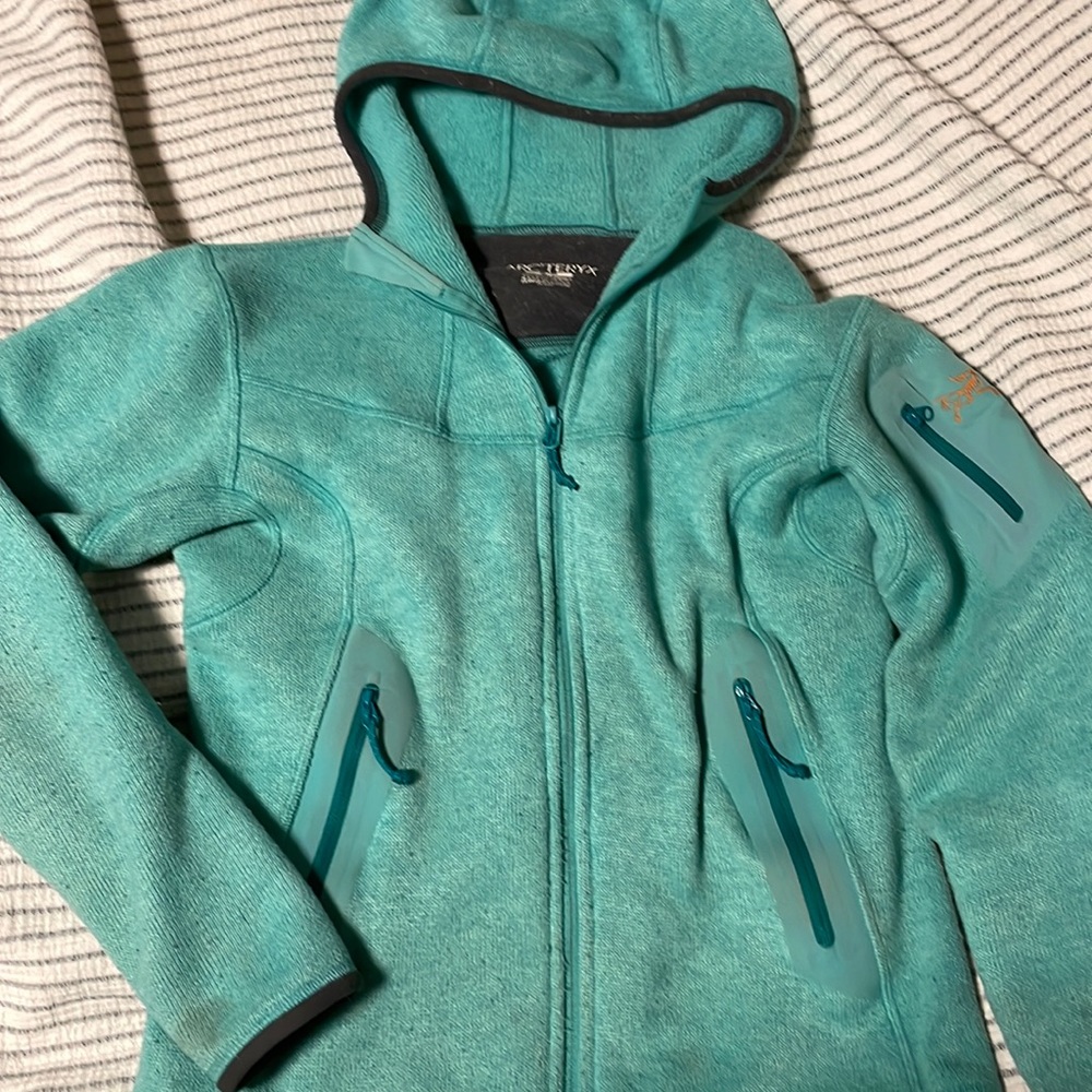 Arcteryx womens turquoise fleece